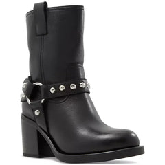 ALDO Womens Albai Motorcycle Stud Ankle Booties, Edgy and Stylish Boots, Black, Size 10M