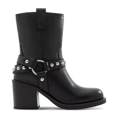 ALDO Womens Albai Motorcycle Stud Ankle Booties, Edgy and Stylish Boots, Black, Size 10M