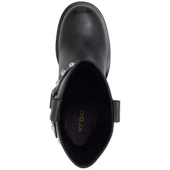 ALDO Womens Albai Motorcycle Stud Ankle Booties, Edgy and Stylish Boots, Black, Size 10M