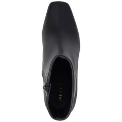ALDO Womens Marcelyn Round Toe Ankle Boots, Stylish and Versatile Boots, Black Smooth, Size