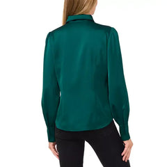 Macy's Women's Rhinestone-Button Blouse-Dark forest