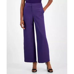 Women's Wide-Leg Mid-Rise Pants, Created by Macy's-Prism viol