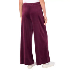 Women's Velour Pull-On Wide-Leg Pants, Created by Macy's-Plum Noir