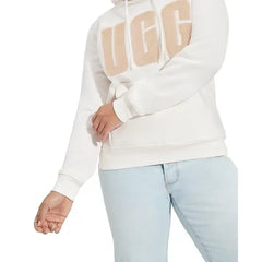 UGG Women's Rey UGGfluff Logo Hoodie, Stylish and Comfortable Pullover for Women