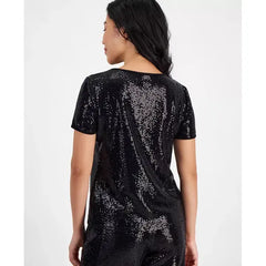 Anne Klein Petite Shine Dot T-Shirt for Women, Stylish and Comfortable Top