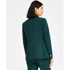 Women's Notch-Collar One-Button Jacket,Created by Macy's-Pine forest