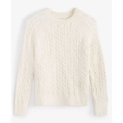 Women's Cozy Cable-Knit Crewneck Sweater, Created for Macy's-Alabaster