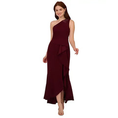 Adrianna Papell Women's Beaded One Shoulder Gown for Elegant and Glamorous Evening Style