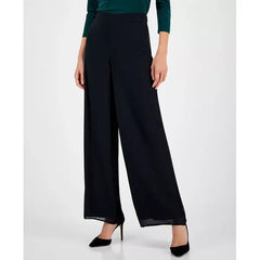 Women's High-Rise Pull-On Wide-Leg Pants, Created by Macy's-Anne Black