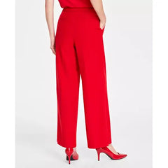 Women's High-Rise Wide-Leg Pants, Created for Macy's-Red zenith