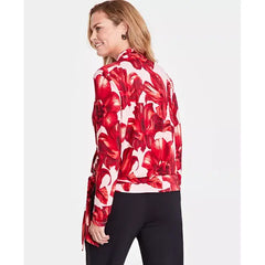 Women's Printed Tie-Waist Surplice Blouse, Created for Macy's-Bari Combo B