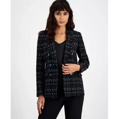 Women's Single-Button Peak-Lapel Blazer, Created by Macy's-Black