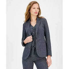 Women's One-Button Long-Sleeve Jacket,Created by Macy's-Anne Black Multi