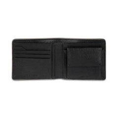 Cole Haan Men's Leather Global Bifold Coin Pocket Wallet with Contrast Color Edge
