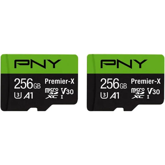 PNY PREMIER-X UHS-I microSDXC MEMORY CARD WITH ADAPTER 100MB/S (2 PACK)