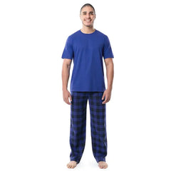 Fruit of The Loom Men's Short Sleeve T-Shirt and Fleece Pajama Pant Set