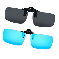 Joopin 2 Pairs Polarized Clip On Sunglasses Over Eyeglasses for Men Women UV Protection