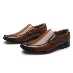 Oyedens Mens Oxford Shoes Leather Business Formal Dress Shoes Pointed Toe Slip On Penny Loafers