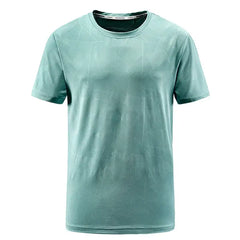 Dovford Men's Workout Shirts Dry Fit Moisture Wicking Short Sleeve Mesh Athletic T-Shirts Summer Crewneck Solid Basic Tees