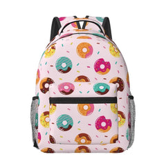 Rocae Colorful Donuts for Comfortable Student Backpack - Lightweight ,Durable School Bag Ideal for Middle School, High School, and College