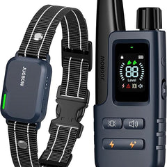 Jugbow Dog Shock Collar - 4200FT Dog Training Collar with Remote IPX7 Waterproof Electric Collar with 4 Training Modes, Security Lock, Rechargeable e-Collar for All Breeds, Sizes Cyan Blue