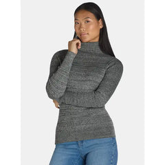 Time and Tru Women's Rib Turtleneck Sweater