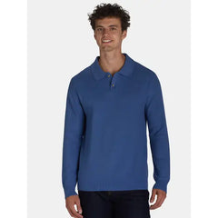 ANDE Men's Sweater Polo Shirt with Long Sleeves