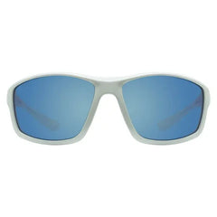 Piranha Eyewear Orion II White Sport Sunglasses with Blue Mirror Lens