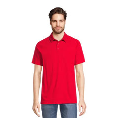 Athletic Works Men's Tri Blend Polo Shirt with Raglan Sleeves