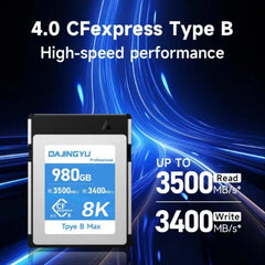 DAJINGYU CFexpress 980GB Type B Memory Card, Up to 3500MB/S Speed (CFE-B-F980)