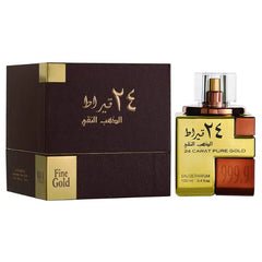 Lattafa Perfumes 24 Carat Pure Gold for Unisex Eau de Parfum Spray - 3.4 Ounce