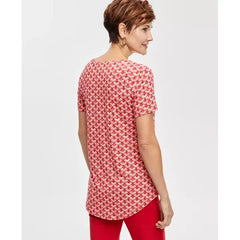 Women's Printed Scoop-Neck T-Shirt, Created for Macy's-Cheerful peach