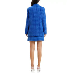 Women's Azzura Long-Sleeve Tweed Blazer,Created by Macy's-Light Blue Depths