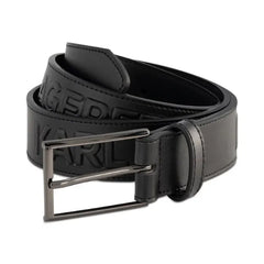 Karl Lagerfeld Men's Logo Belt - Black