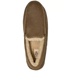 UGG® Men's Ascot Leather Plush-Lined Slipper, Comfortable and Stylish Slippers for Ultimate Relaxation