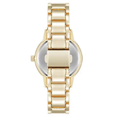 Anne Klein Womens Quartz Minimalist Green and Gold Tone Watch, Elegant Modern Design, 32mm
