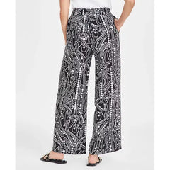 Women's Printed Wide-Leg Pants, Exclusively at Macy's-Garden Pat