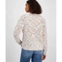 Juniors' Open-Front Long-Sleeve Oversize Cardigan,Created by macy's-pink/sand