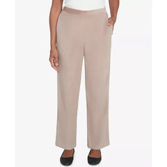 Alfred Dunner Petite Telluride Corduroy Elastic Waist Average Length Pleated Pants