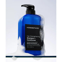 HOMMEFACE Hair Strengthening Shampoo + Conditioner 16.9 fl oz.