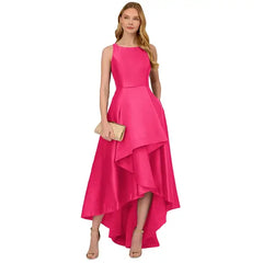 Adrianna Papell High Low Mikado Gown for Sophisticated and Elegant Evening Wear
