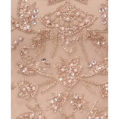 Adrianna Papell Women's Beaded Mesh Godet Midi Dress, Perfect for Elegant Evenings and Special Occasions, Shell