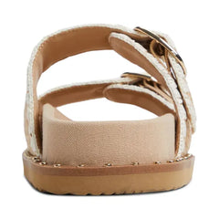 ALDO Womens Kravis Flat Sandals Simple and Stylish Summer Footwear, Natural Raffia