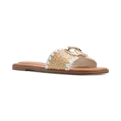 ALDO Women's Tidella Flat Sandals, Comfortable and Stylish Footwear , Natural Raffia