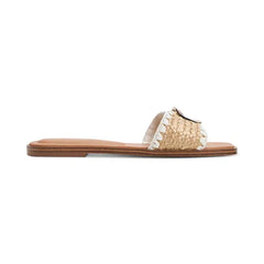 ALDO Women's Tidella Flat Sandals, Comfortable and Stylish Footwear , Natural Raffia