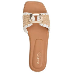 ALDO Women's Tidella Flat Sandals, Comfortable and Stylish Footwear , Natural Raffia