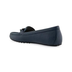 Aerosoles Womens Dallas Buckle Flats, Stylish Comfortable Slip On Shoes, Navy