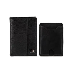 Calvin Klein Men's RFID Duofold Wallet and Magsafe Card Case Wallet, 2-Piece Set
