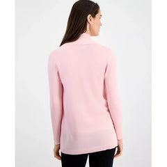 Anne Klein Womens Sonoma Rib Trim Open Front Cardigan, Soft Comfortable Layering Piece