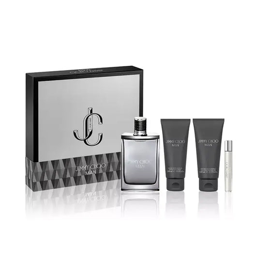 Jimmy Choo Men's 4 Piece Man Eau de Toilette Gift Set , Bold Fragrance